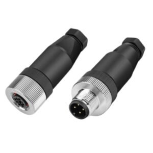 M12 Connector Straight Circular Plastic Connector