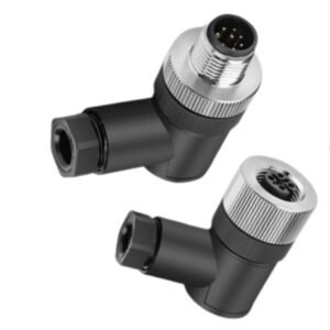 M12 connector assembled 90° elbow circular plastic connector