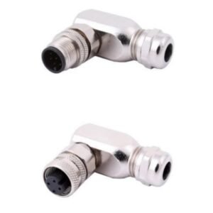 M12 connector assembled elbow circular metal connector