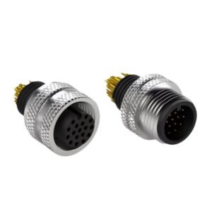 M12 connector solder wire unshielded circular metal connector