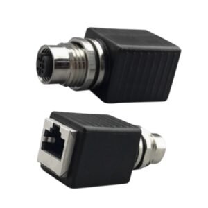 M12 connector X-type to RJ45 adapter