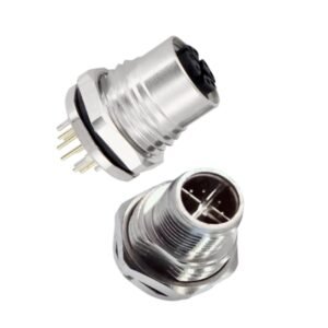 M12X type front lock plug-in connector