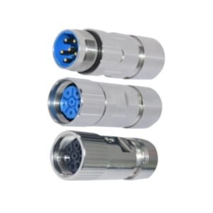 M23 connector assembly crimping metal connector