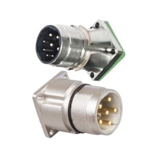 M23 connector front lock panel metal circular connector