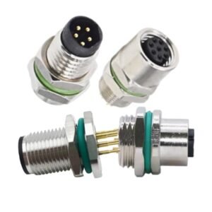M8 connector panel rear lock metal connection plug