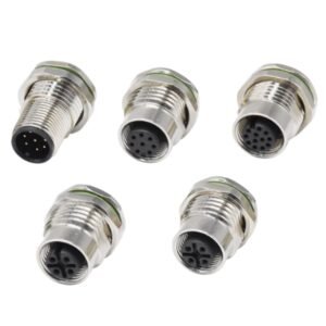 M8 connector panel front lock connection plug
