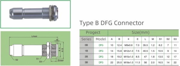 B-type connector DFG double nut adjustable fixed socket - Image 4